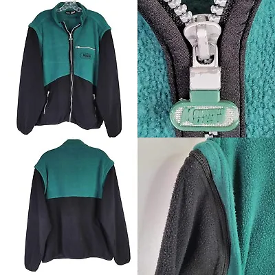 Vintage Mountain Dew Soda90s Fleece Jacket Convertible Vest Size L XL Flaw • $39.99