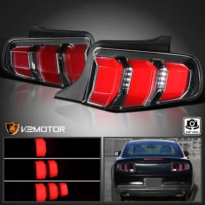 Jet Black Fits 2010-2012 Ford Mustang LED Sequential Signal Tail Lights 10-12 • $251.32