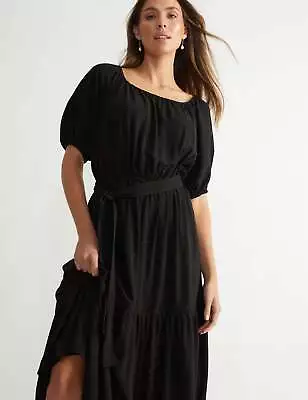 KATIES - Womens Dress -  Short Sleeve Printed Tiered Maxi Dress • $26.25