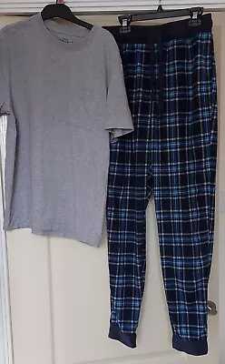 Mens Next Grey And Blue Loungewear/ Pyjama Set Size S (Long Leg) • £2