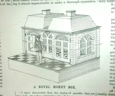 1876 C C Johnson- Windsor Vermont Novel Money Box- (mechanical Bank) Report • $22.50