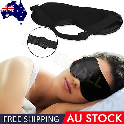 $6.55 • Buy Pure Silk Sleeping Eye Mask Sleep Soft Blindfold Lights Out Travel Relax OZ