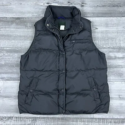 J. Crew Puffer Vest Jacket Womens Size Medium Gray Pockets Flaws** • $11.01