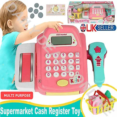 £11.65 • Buy Kids Supermarket Toy Cash Register Till Scan Pretend Role Play Shop Shopping Set