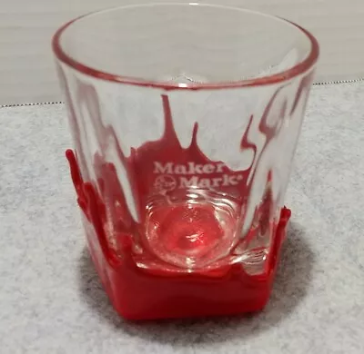 Makers Mark Whiskey Bourbon Glass Dipped Red Wax • $9