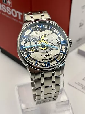 Tissot Chemin Des Tourelles Squelette Mechanical Watch 42mm Stainless Steel • £218