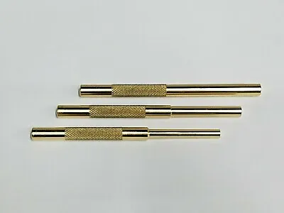 Solid Brass Drift Pin Punch Set Of 3  *made In Usa*  1/4  5/16 3/8  X 5-1/4   • $25.89