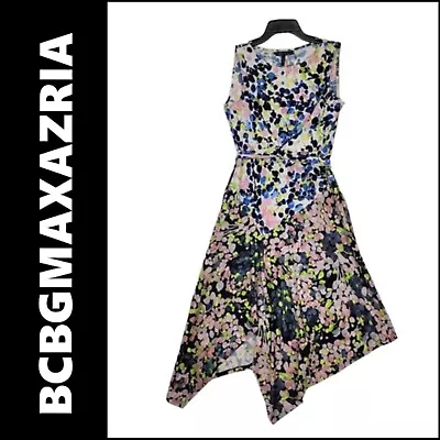 BCBGMaxazria Dress Size Small Women Asymmetrical Sleeveless BELT • $27.75