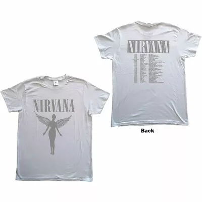 NIRVANA - Unisex T- Shirt - In Utero Tour - White Cotton • $39.27