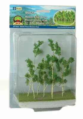 JTT (HO-O-Scale) 95621 WOOD EDGE TREES PASTEL GREEN - 4 - 5-1/2  (8 Pack) NIB • $7.95
