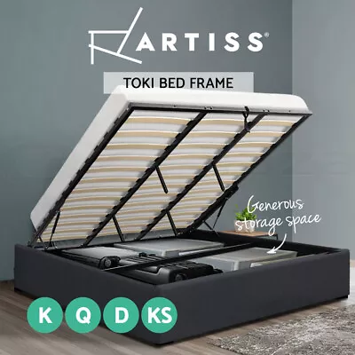Artiss Bed Frame Queen Double King Single Size Gas Lift Bed Base With Storage • $229.95