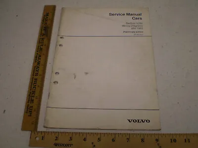 1993 Volvo Service Manual Section 3 (39) Wiring Diagrams 850 Preliminary Book • $11.10