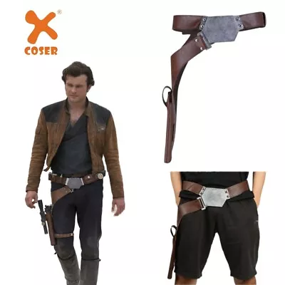 Xcoser Han Solo Belt Holste The Force Awakens Leather Cosplay Props Accessories • $68.55