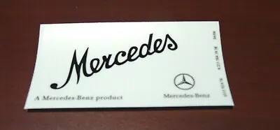 WHITE Windshield Decal Sticker   Mercedes   SCRIPT In Black • $8.99