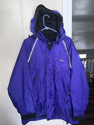 Eddie Bauer Ebtek Gore-Tex Jacket ￼~ Mens XL ~ Hooded Vented Parka ~ Reflex Blue • $40