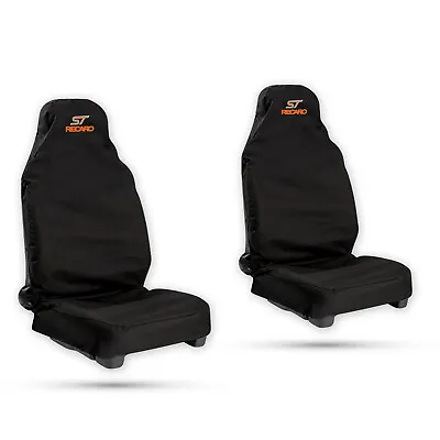 For Ford Focus ST MK2 MK3 1+1 Recaro Bucket Seat Cover Orange Waterproof Black • $86.15