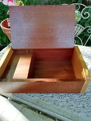 £18 • Buy Vintage Mid Century Reuge Two Tone Wooden Musical Jewellery Box 