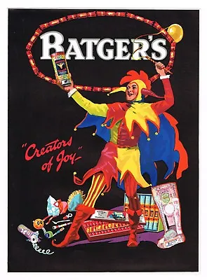 Genuine Label Vintage Firecrackers 1930s Jester Xmas Christmas Stocking Joy • $18.95