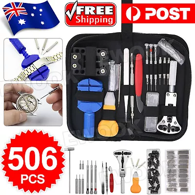 Professional Watch Repair Kit Tool Watchmaker Back Case Opener Spring Remover OZ • $16.85