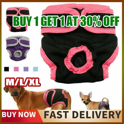 £2.73 • Buy Female Pet Dog Physiological Pants Sanitary Nappy Diaper Shorts Underwear M-XL