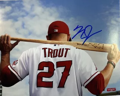 Mike Trout Los Angeles Angeles Signed Autographed 10x8 Photo With COA • $160