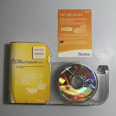 Microsoft Office Outlook 2007 With Case Product Key & Disk Genuine OEM • $14.99