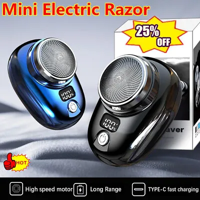 Portable Electric Razor Mini-Shave For Men USB Rechargeable Shaver Travel Home • $4.33