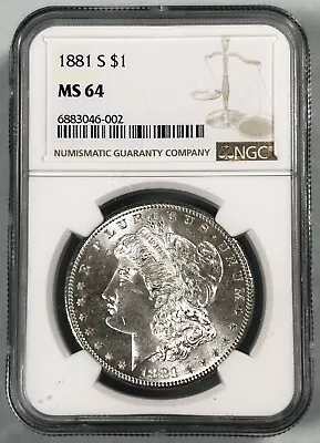 1881-S $1 Morgan Dollar NGC MS64 Uncirculated US Coin • $93.95