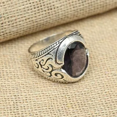 Amethyst Gemstone Ring 925 Sterling Silver Statement Men's Ring All Size R177 • $17.67