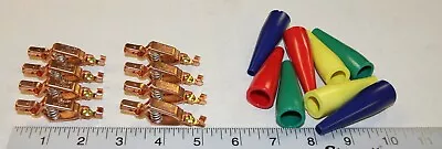 Mueller 50C  Electrical Copper Alligator Clips - 8 With Insulators For 1 Price • $13.65