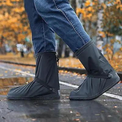 Waterproof Boots Covers Nonslip Galoshes Reusable Rain Boots Rain Shoe Cover • £12.67