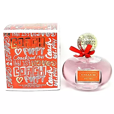 Coach Poppy Women's Eau De Parfum Spray 3.4 Oz Fragrance New Sealed   • $30.99