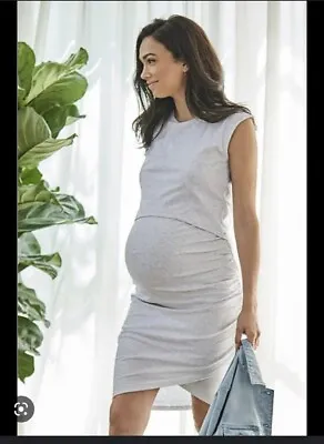 $30 • Buy Bae Label Hidden Treasures Dress Sz Xs Grey Maternity Pregnancy