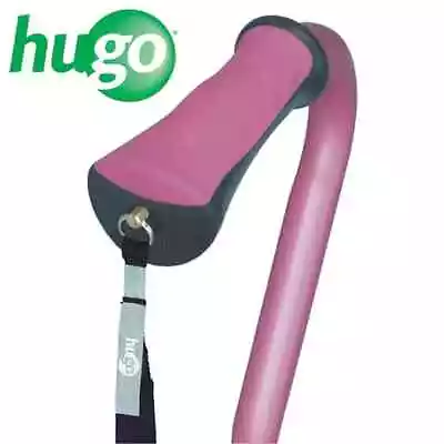 Hugo Mobility Adjustable Quad Cane For Right Or Left Hand Use Small Base Rose • $32.04