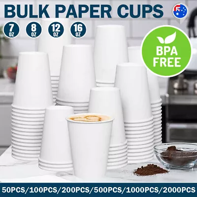 Disposable Coffee Cups Paper Cups White Cups For Hot And Cold Drink Vending Cups • $48.99