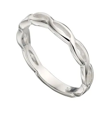 Sterling Silver 925 Twist Wave Ring • $34.81