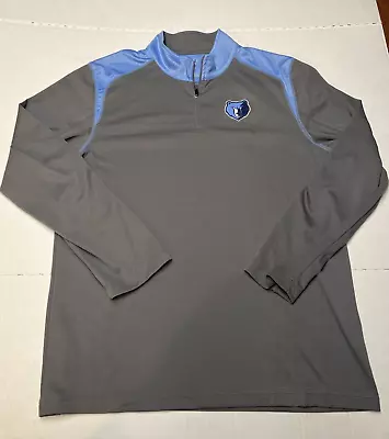 NBA TX3 Cool Memphis Grizzlies 1/4 Zip Pullover Gray Blue Men’s Large  • $16