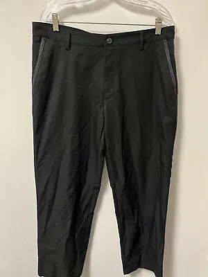 Men's Adidas Climacool Golf Pants Size 34x30 Black Flat Front • $15.99