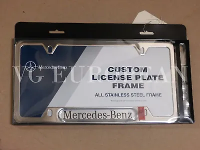 Mercedes-Benz Genuine Polished Stainless Steel License Plate Frame C E G S ML GL • $40.99