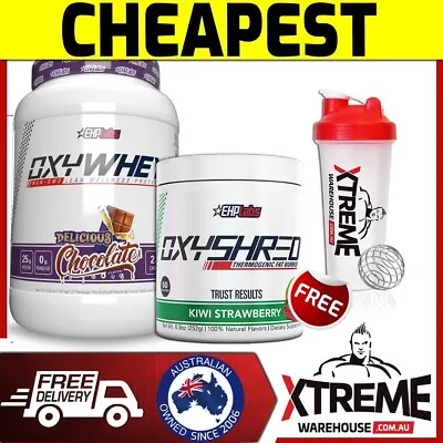 $135.90 • Buy Ehplabs Oxyshred  60 Srv + Ehp Labs Oxywhey 2lb 27 Srv Stack