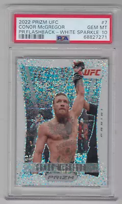 2022 Panini Prizm Ufc Conor Mcgregor White Sparkle Flashback Psa 10 Gem Mt Pop 5 • $399.99