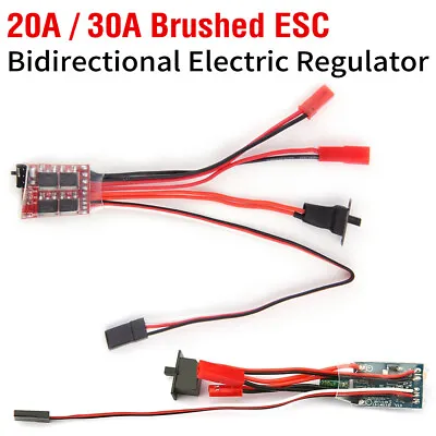 20A ESC 30A Brushed ESC Micro ESC 2S For 1/16 1/18 1/24 RC Car Boat Tank W/Brake • $7.95