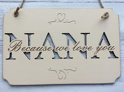 £4.99 • Buy Personalised Nana Gift Plaque Mum Mothers Day Nan Birthday Or Christmas Present