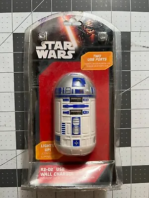 (RARE) Brand NEW Light Up ThinkGeek Star Wars R2-D2 Dual USB Wall Charger • $29.99