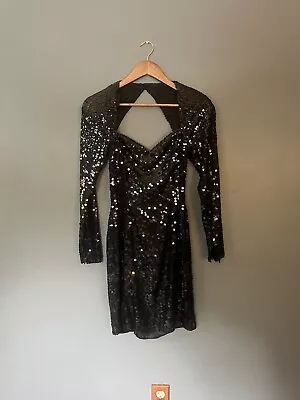 Vintage Heart Shaped Sequin Mini Dress • $20