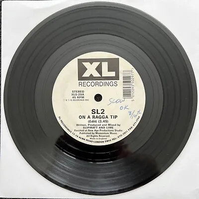 £7.99 • Buy SL2 - On A Ragga Tip / Changing Trax 7'' Vinyl 1992 CLEANED/TESTED EX HARDCORE
