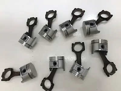 Mopar 383 Cast Aluminum Pistons & Rods Flat Top Set Of 8 .30 Over New Out Of Box • $599.99