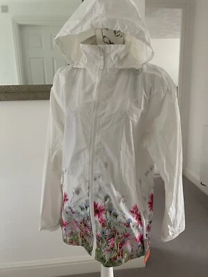 £15 • Buy BNWT PETER STORM PACKAMAC MAC RAINCOAT JACKET SZ 14 White Floral