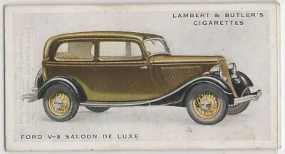 £5.09 • Buy Ford V-8. 2 Door Saloon Deluxe Classic  Auto Car 1934 Trade Ad Card