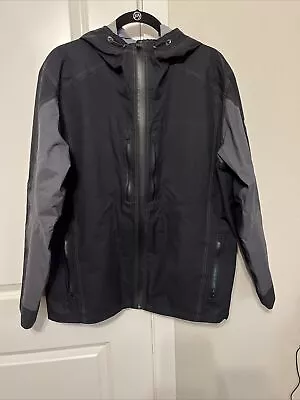 Kuhl Jacket Adult Medium Black Projekt Windbreaker Nylon Waterproof Hooded Mens • $99.99